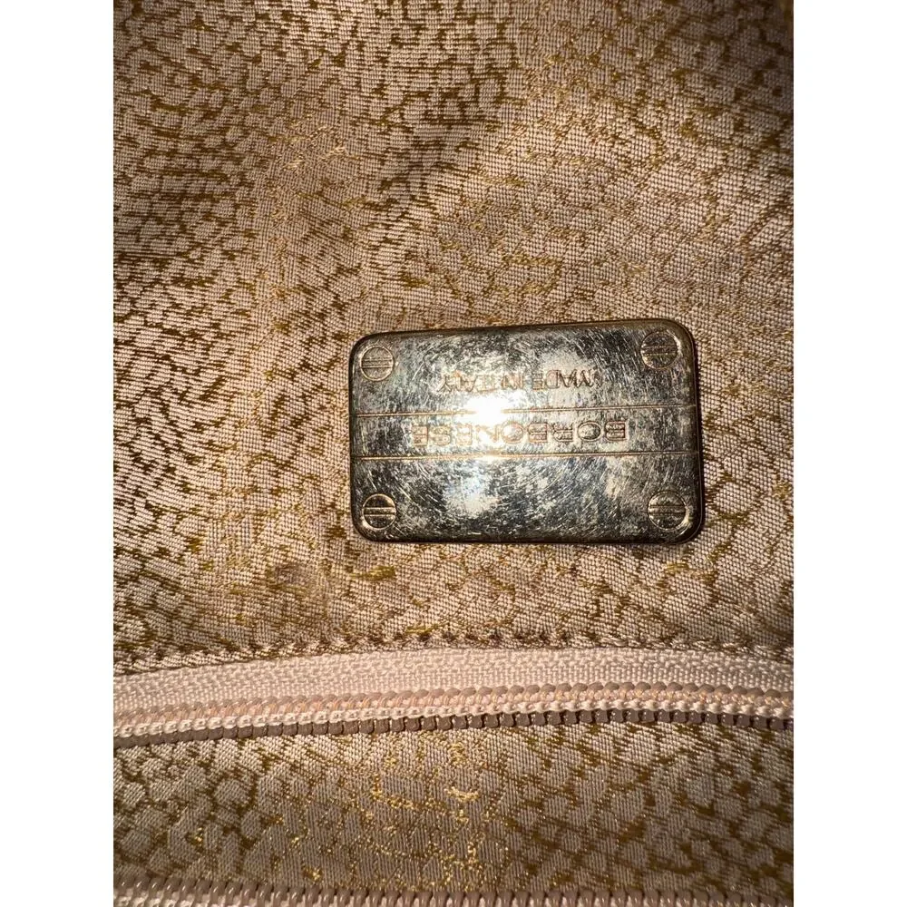 Borbonese Made in Italy Tan Leather Foldover Crossbody Shoulder Bag Purse